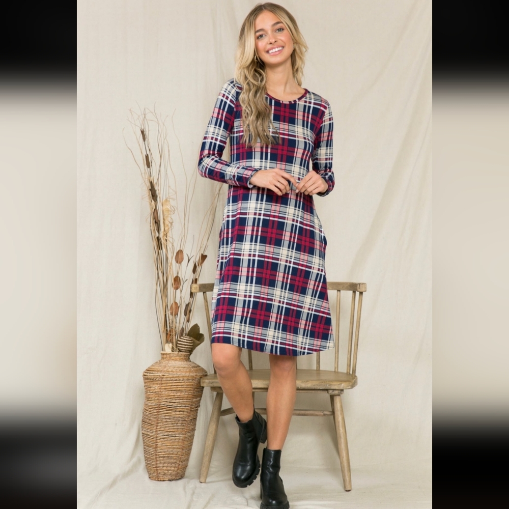 Women's Casual Plaid Dress